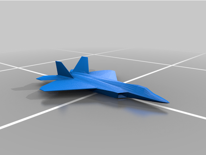 f22 raptor simplificado 3d impresión airwolfpiskin 3d print model - Mito3D