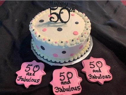 contento compleanno 50th torta decorazioni tc fea 3d print model - Mito3D