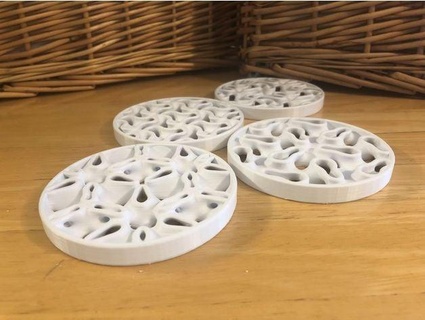 four minimal surface coasters davemakesstuff 3d print model - Mito3D