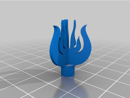 rocketship pen jig flames ukesman 3d print model - Mito3D