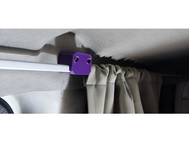 ford transit mk7 gardinenhalter curtain rod hypner 3D print model - Mito3D