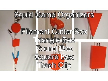 squid game organizer boxes - filament cutter triangle box circle square trash bag clip handlaidtracks-3dprintedtrains 3d print model - Mito3D