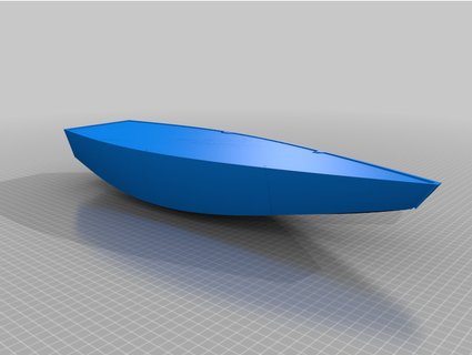 Coque kişisel yelkenli gemi sur temel iyimser Cyril le 3d print model - Mito3D