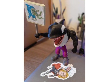 orca tubarão rua homermaubr 3d print model - Mito3D