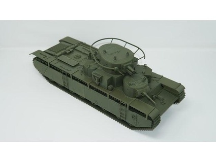 tanque 1 24 escala t 35 Soviético multi turret pesado cataclísmicamente catastrófico 3d print model - Mito3D