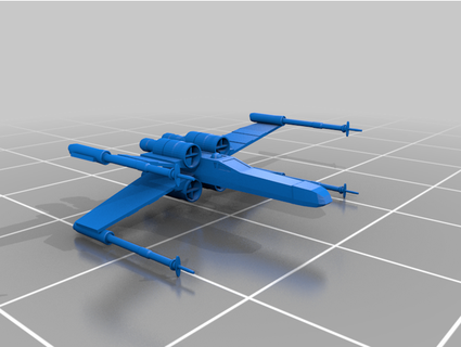 x wing modelo graficos campbell 3d print model - Mito3D