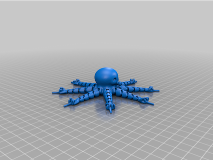 middle finger octopus littletrev45 3d print model - Mito3D