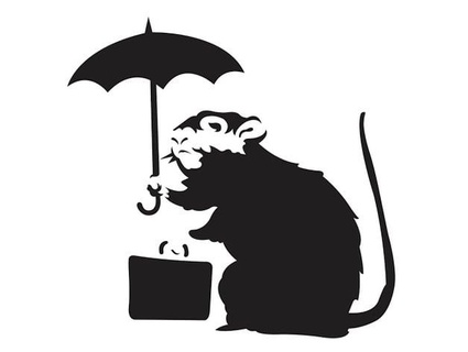 banksy rat stencil 5 longquang 3d print model - Mito3D