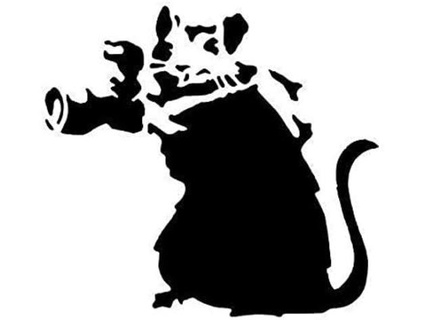 banksy rat stencil 11 longquang 3d print model - Mito3D