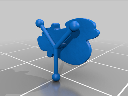 bird shape cufflinks pcn3dprinting 3d print model - Mito3D