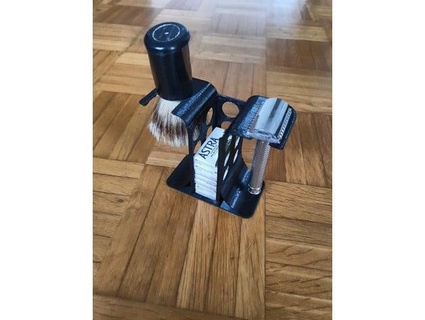 shaver holder razor brush - stand update raymond rv 3d print model - Mito3D