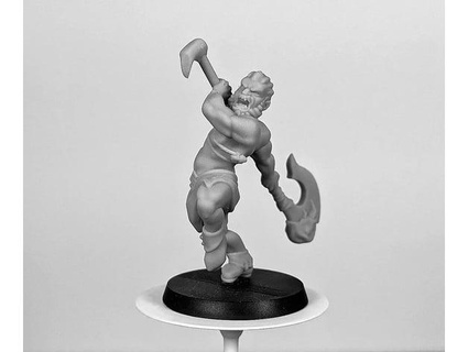 ilk vuruş insan barbar minyatür mwsculpts 3d print model - Mito3D