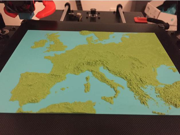 Europa 3d mapa sanchezy 3D print model - Mito3D