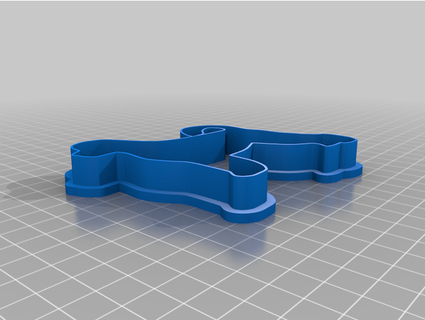 portuguese waterdog cookie cutter wlat 3d print model - Mito3D