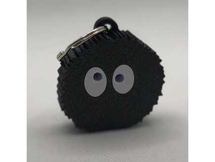 dust bunny keychain charm - neighbour totoro wafflecart 3d print model - Mito3D