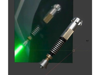 luke skywalker lightsaber - modelled mandalorian jamatarmusic 3d print model - Mito3D