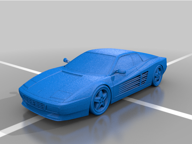 Ferrari testarossa 512 tr papel 3D print model - Mito3D