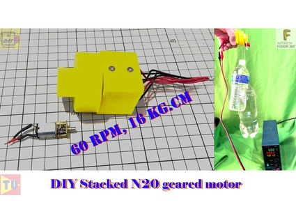 stacked n20 geared motor zhwang168 3d print model - Mito3D