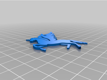 alicorno portachiavi pegasuspopcorn 3d print model - Mito3D