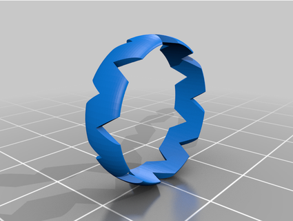 ondulado anillo tina tox 3d print model - Mito3D