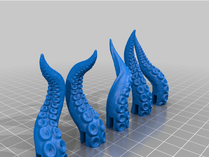 kraken tentacles glass deco bioloid 3d print model - Mito3D
