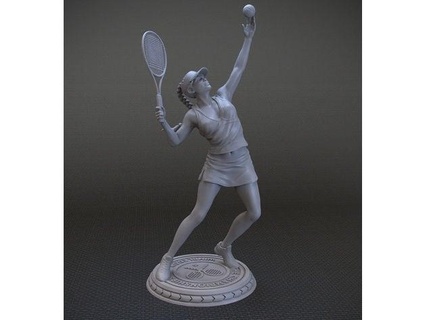 tennis player riselib3d 3d print model - Mito3D