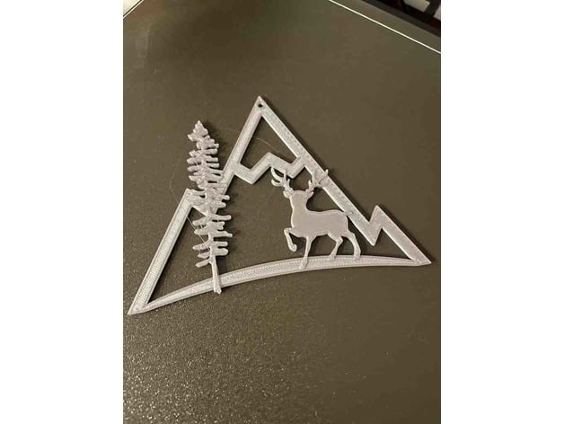 tree ornament - mountain sitka reindeer zestydoodle 3D print model - Mito3D