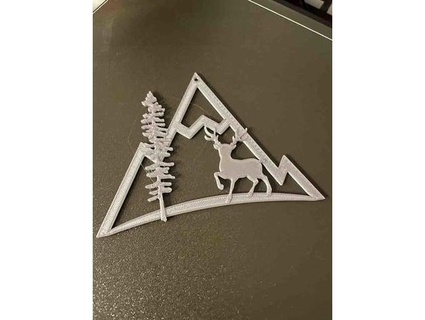 tree ornament - mountain sitka reindeer zestydoodle 3d print model - Mito3D