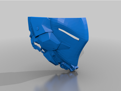 arkham night helmet cut duckioboi 3d print model - Mito3D