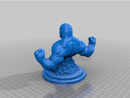 muscular diglett hes rock grizzled gnome 3d print model - Mito3D