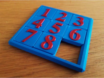 sliding tile puzzle print place dutch design 3d print model - Mito3D