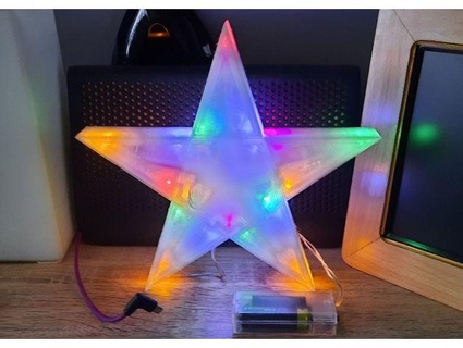 segmented 5-point christmas star cargy 3d print model - Mito3D