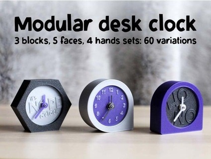 modular escritorio reloj infierno 3d print model - Mito3D