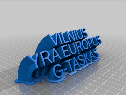 vilnius yer Avrupa zencefilli 3d print model - Mito3D