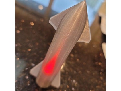 starship christmas tree ornament w led andystechgarage 3d print model - Mito3D
