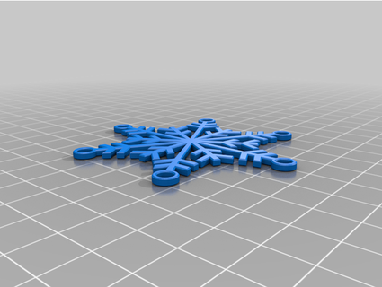 snowflake ornament steveost 3d print model - Mito3D