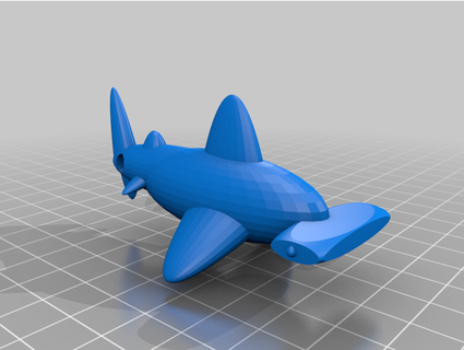 fat hammerhead shark keychain starwarrior9928 3d print model - Mito3D