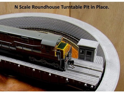 n scale turntable part 4 -- pit walls sumner 3d print model - Mito3D
