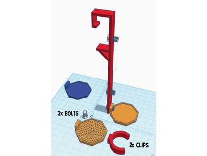 feeding tray mount tube clip quagma 3d print model - Mito3D