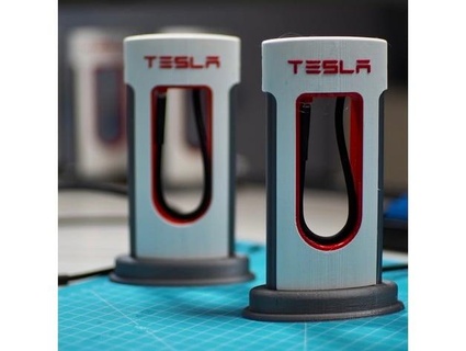 tesla supercharger phone charger thick cable kalunho3d 3d print model - Mito3D