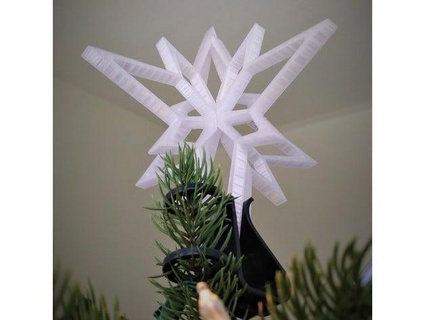 christmas tree star topper eebinvr6 3d print model - Mito3D