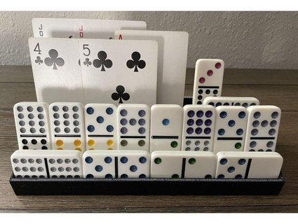 jogando cartão suporte dominó bandeja guarddogtryker 3d print model - Mito3D