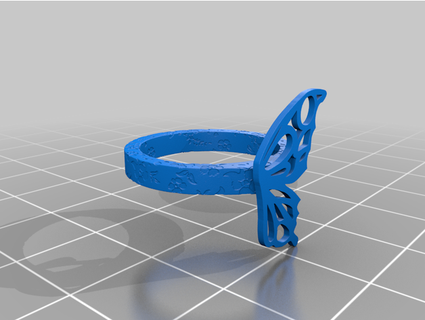 butterfly wing ring a pcn3dprinting 3d print model - Mito3D