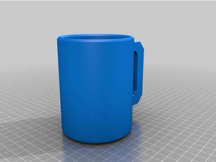 carbo fiber coffee mug chamfered handle tedthekelpie 3d print model - Mito3D
