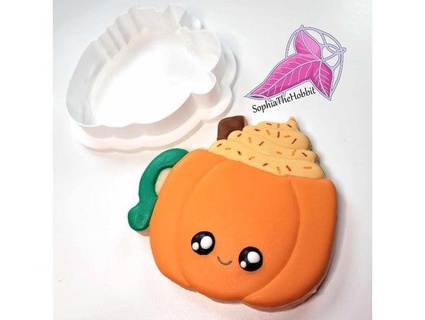 pumpkin spice cup cookie cutter sophiathehobbit 3d print model - Mito3D