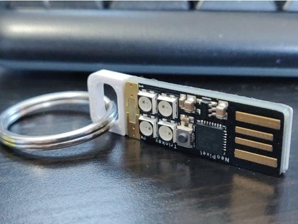 slim keychain case adafruit neo trinkey jq910 3d print model - Mito3D