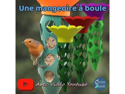 mangeoire boule graisse verser oiseaux minutes maker 3d print model - Mito3D