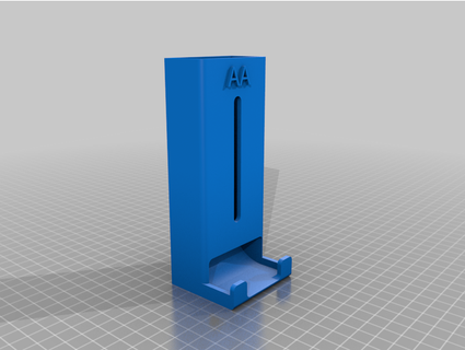 aa battery wall mount hot glue numbke 3d print model - Mito3D