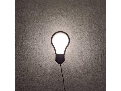 incandescente LED bulbo pared lámpara 10mm tira nelenfelix 3d print model - Mito3D