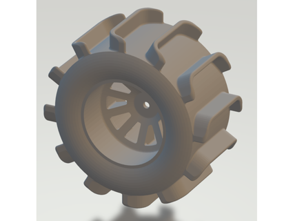 solido sabbia rc pagaia ruota pneumatico 12mm esadecimale bezlerman 3d print model - Mito3D